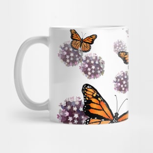 Monarch butterfly and milkweed Mug